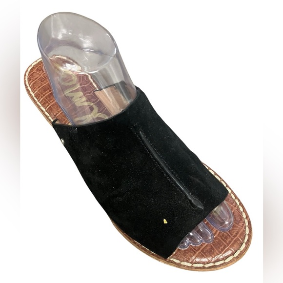 Sam Edelman Ranger Sandal  Black Suede Cork Platform Wedge Slides Women Size 10‎ - Picture 3 of 11